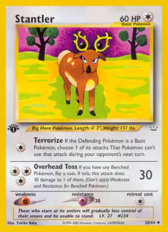 Stantler 38/64 Uncommon card from Neo Revelation