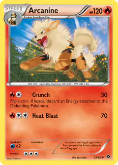 Arcanine 13/99 Uncommon card from Next Destinies