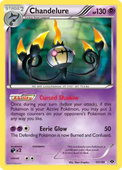 Chandelure 101/99 Rare Secret card from Next Destinies
