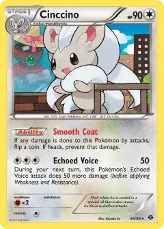 Cinccino 85/99 Rare Holo card from Next Destinies