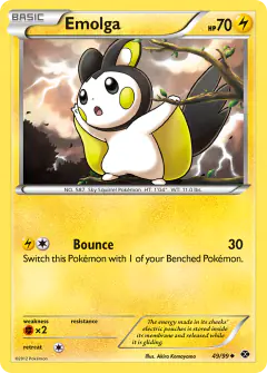Emolga 49/99 Uncommon card from Next Destinies