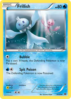 Frillish 34/99 Uncommon card from Next Destinies