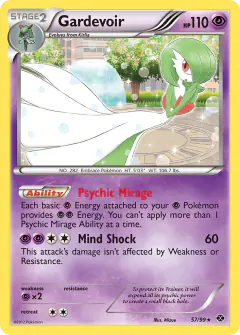 Gardevoir 57/99 Rare Holo card from Next Destinies