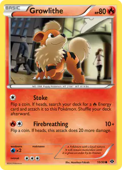 Growlithe 10/99 Common card from Next Destinies
