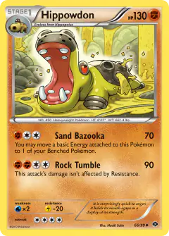 Hippowdon 66/99 Uncommon card from Next Destinies