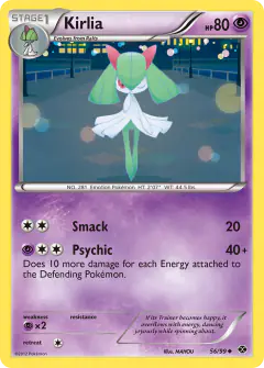 Kirlia 56/99 Uncommon card from Next Destinies