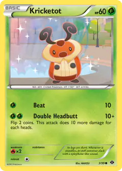 Kricketot 3/99 Common card from Next Destinies