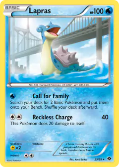 Lapras 25/99 Rare card from Next Destinies