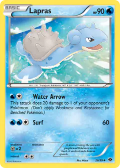 Lapras 26/99 Uncommon card from Next Destinies
