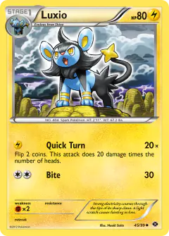Luxio 45/99 Uncommon card from Next Destinies
