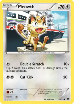 Meowth 80/99 Common card from Next Destinies