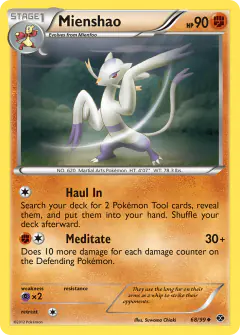 Mienshao 68/99 Uncommon card from Next Destinies