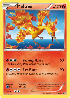 Moltres 14/99 Rare Holo card from Next Destinies