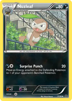 Nuzleaf 71/99 Uncommon card from Next Destinies