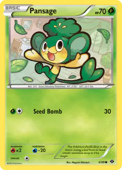 Pansage 6/99 Common card from Next Destinies