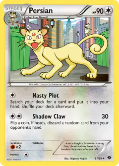 Persian 81/99 Rare card from Next Destinies