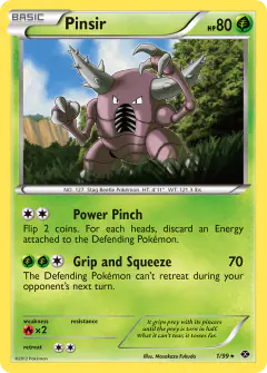 Pinsir 1/99 Rare card from Next Destinies