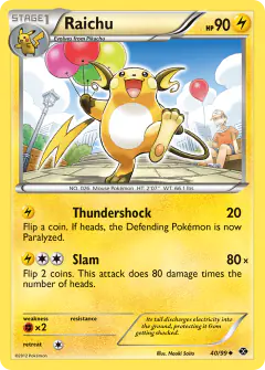 Raichu 40/99 Uncommon card from Next Destinies