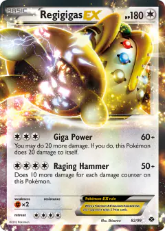 Regigigas-EX 82/99 Rare Holo EX card from Next Destinies