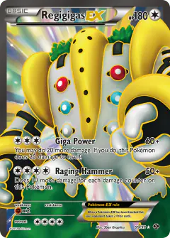 Regigigas-EX 99/99 Rare Ultra card from Next Destinies