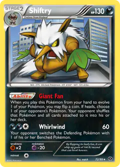 Shiftry 72/99 Rare card from Next Destinies