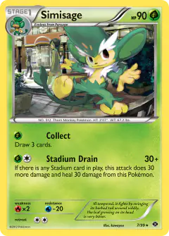 Simisage 7/99 Rare card from Next Destinies
