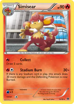 Simisear 16/99 Rare card from Next Destinies