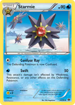 Starmie 24/99 Uncommon card from Next Destinies
