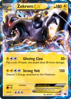 Zekrom-EX 51/99 Rare Holo EX card from Next Destinies