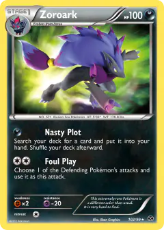Zoroark 102/99 Rare Secret card from Next Destinies