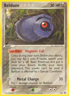 Beldum 022 Promo card from Nintendo Black Star Promos