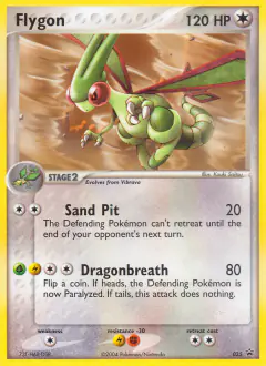 Flygon 025 Promo card from Nintendo Black Star Promos