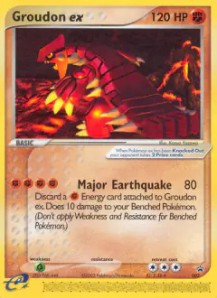 Groudon ex 002 Promo card from Nintendo Black Star Promos