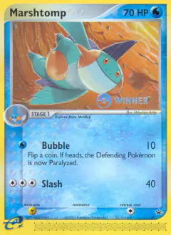 Marshtomp 011 Promo card from Nintendo Black Star Promos