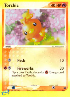 Torchic 008 Promo card from Nintendo Black Star Promos