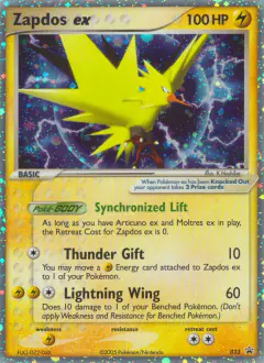 Zapdos ex 033 Promo card from Nintendo Black Star Promos
