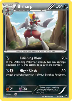 Bisharp 76/101 Uncommon card from Noble Victories