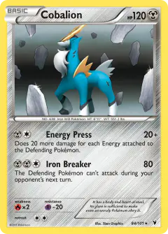 Cobalion 84/101 Rare Holo card from Noble Victories