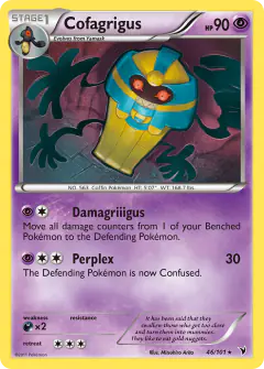 Cofagrigus 46/101 Rare card from Noble Victories