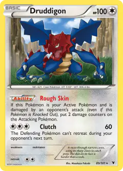 Druddigon 89/101 Rare card from Noble Victories