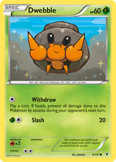Dwebble 6/101 Common card from Noble Victories