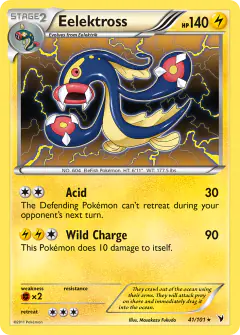 Eelektross 41/101 Rare Holo card from Noble Victories