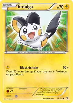 Emolga 37/101 Uncommon card from Noble Victories