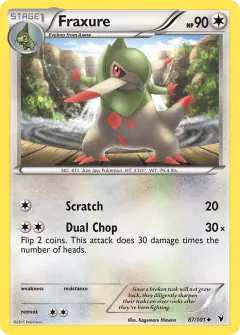Fraxure 87/101 Uncommon card from Noble Victories
