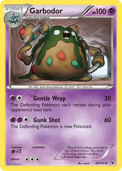Garbodor 49/101 Uncommon card from Noble Victories