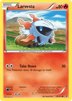Larvesta 20/101 Common card from Noble Victories