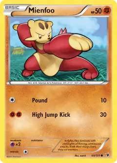 Mienfoo 69/101 Common card from Noble Victories