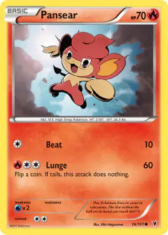 Pansear 16/101 Common card from Noble Victories