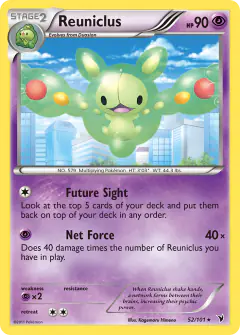 Reuniclus 52/101 Rare card from Noble Victories