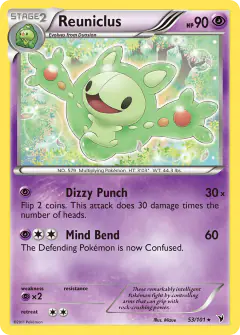Reuniclus 53/101 Rare card from Noble Victories